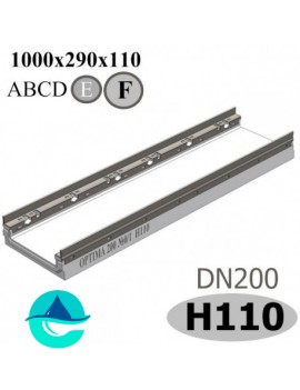 OPTIMA DN200, №0/1, высота 110 лоток бетонный водоотводный 
