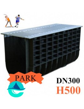 ЛВП DN300 H500 PARK лоток пластиковый водоотводный с решеткой