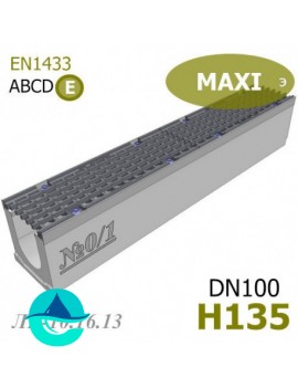 MAXI DN100 H135 лоток бетонный водоотводный 