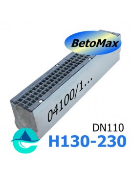 BetoMax ЛВ-11.19.23-Б-У01 лотки водоотводные бетонные с уклоном и с решеткой чугунной "протектор" ВЧ-50 кл. D или E