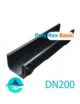 Лоток PolyMax Basic DN200 H200 - водоотводный пластиковый