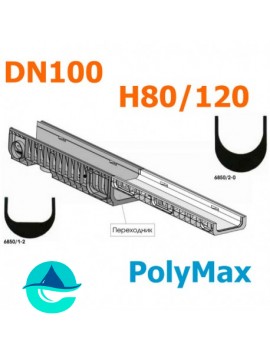 Переходник пластиковый DN100 H80 - Н120 (PolyMax Basic)