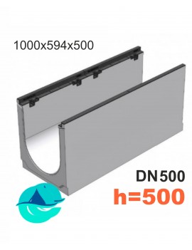 BGZ-S DN500 H500, № 10-0 лоток бетонный водоотводный 