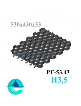 Решетка газонная Eco Normal РГ-53.43.3,5 - пластиковая черная